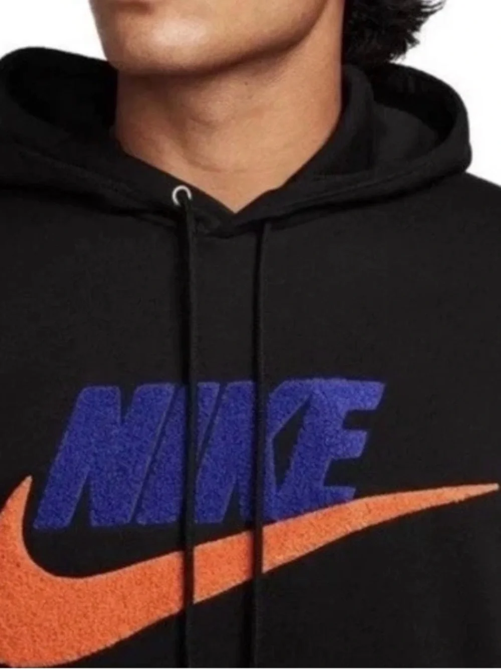 Nike Club Fleece Pullover Hoodie - Black - Safety Orange - Blue - XL New!